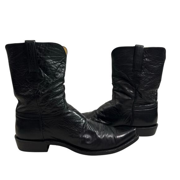 Lucchese Classics Handmade Black Leather Cowboy Boots USA Men’s 11 Est main image 7
